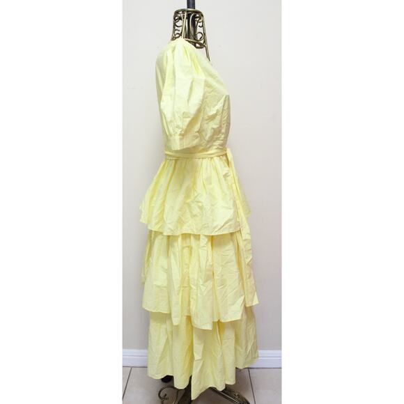 Madeleine Simon Yellow Fibonacci Tiered Princess Dress Size Large - Picture 8 of 9